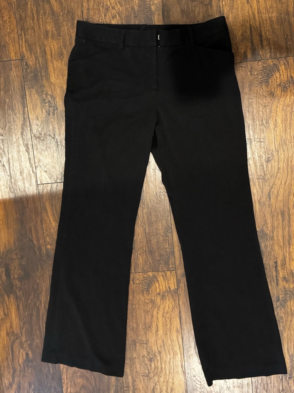 Dalia Collection Black Flare Knit Trousers